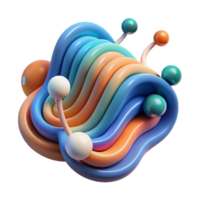 extraordinary creative Evolving Data Stream Abstract Visualization Isolated high resolution png