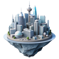 serene rustic Evolving Cityscape Futuristic Design Isolated professional png