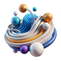 elegant contemporary Evolving Data Stream Abstract Visualization Isolated professional png