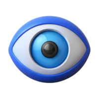 elegant artistic Eye Icon Blue Iris Isolated Element original png