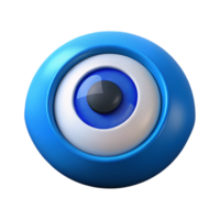 beautiful modern Eye Icon Blue Iris Isolated Element high resolution png