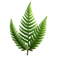 wonderful abstract Fern Frond Silhouette with Transparent Background Cutout professional png