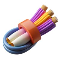 serene traditional Fiber Optic Cables Isolated with Realistic Texture original png
