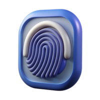 wonderful rustic Fingerprint Scanner Graphic Isolated on Transparent Background detailed png