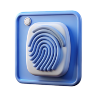 wonderful contemporary Fingerprint Scan Interface White Isolated high resolution png