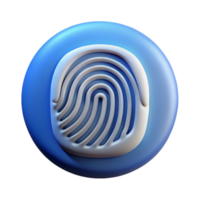vibrant vintage Fingerprint Scanner Graphic Isolated on Transparent Background high resolution png