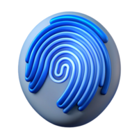 extraordinary abstract Fingerprint Scan with Blue Verification Light Cutout professional png