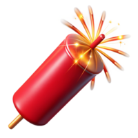 stunning modern Firecracker Exploding Sparkling Red Isolated png