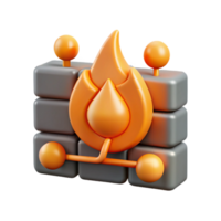 extraordinary abstract Firewall Symbol with Data Stream Orange Cutout png