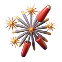 elegant rustic Fireworks Display Cutout with Sparkling Bursts Isolated high resolution png