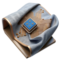 stunning classic Flexible Circuitry Design on Fabric Transparent Background high quality png