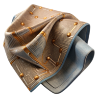 dramatic contemporary Flexible Circuitry Pattern on Fabric Transparent Background high quality png