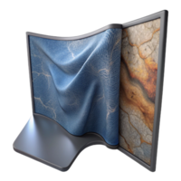 magnificent traditional Flexible Display Screen on Fabric Isolated authentic png