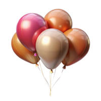magnificent abstract Floating Balloons Isolated on Transparent Background genuine png