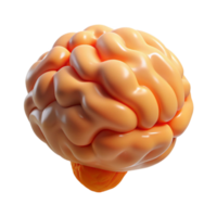 impressive contemporary Floating Brain Cutout with Orange Aura professional png