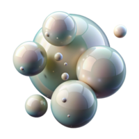 extraordinary minimalist Floating Bubbles Isolated on Transparent Background detailed png