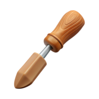 serene abstract Floating Chisel with Wooden Handle Isolated Cutout png