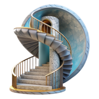 vibrant modern Floating Building Abstract Concept Isolated Element high quality png