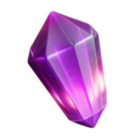 serene artistic Floating Crystal Glowing Purple Light Transparent original png