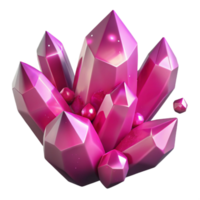 extraordinary traditional Floating Crystals Glowing Pink Isolated high resolution png