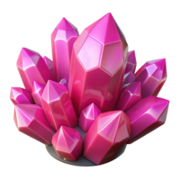 elegant abstract Floating Crystals Glowing Pink Isolated png