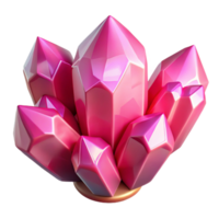 dramatic rustic Floating Crystals Glowing Pink Isolated png