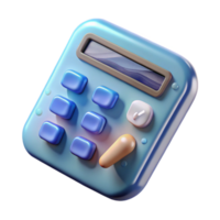 beautiful minimalist Floating Digital Calculator Business Theme Transparent Background authentic png