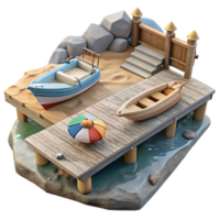 magnificent modern Floating Dock with Boats and Jet Skis Cutout professional png