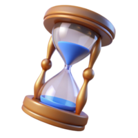 elegant abstract Floating Hourglass Isolated on Transparent Background png