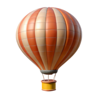 impressive classic Floating Hot Air Balloon Cutout with Colorful Stripes Isolated premium png