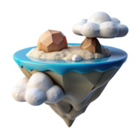 dramatic classic Floating Island Cutout with Tropical Foliage png