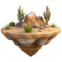 magnificent contemporary Floating Island Isolated with Lush Vegetation genuine png