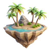 dramatic artistic Floating Island Paradise Cutout Isolated Element exclusive png