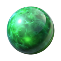 extraordinary modern Floating Orb Glowing Green Light Transparent original png