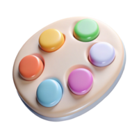 elegant traditional Floating Palette with Pastel Shades Transparent Background authentic png