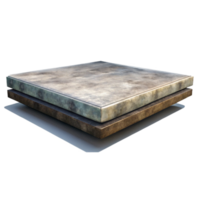 impressive artistic Floating Platform Isolated with Metallic Texture high quality png