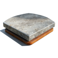 extraordinary modern Floating Platform Isolated with Metallic Texture high quality png