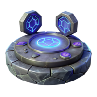 magnificent modern Floating Platform with Glowing Runes Isolated Element original png
