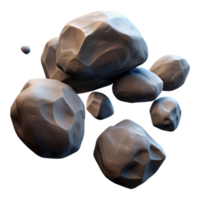 beautiful minimalist Floating Rocks Isolated with Shadow Detail png