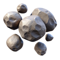 stunning minimalist Floating Rocks Isolated with Shadow Detail authentic png