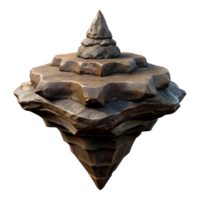 impressive vintage Floating Rock Spire Isolated with Dramatic Silhouette exclusive png