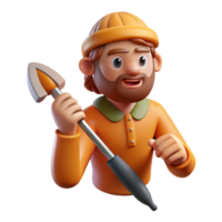 elegant vintage Floating Sculptor with Chisel Isolated Cutout high resolution png