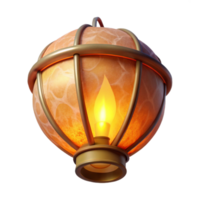 elegant classic Floating Sky Lantern Soft Lighting Transparent Background high quality png