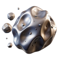 beautiful modern Floating Space Debris Isolated with Metallic Sheen high quality png