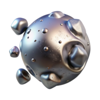 magnificent minimalist Floating Space Debris Isolated with Metallic Sheen high quality png