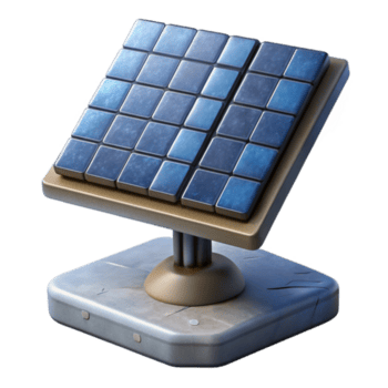 serene classic Floating Solar Panel Array Generating Power Isolated authentic png