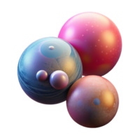 beautiful rustic Floating Spheres Isolated with Glowing Effect genuine png