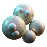 elegant minimalist Floating Spheres Isolated with Glowing Effect genuine png