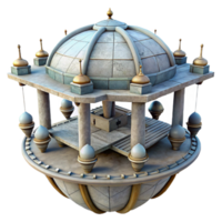 serene modern Floating Structure Isolated with Shadow Detail high resolution png