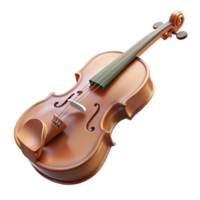 serene minimalist Floating Violin Isolated on Transparent Background professional png